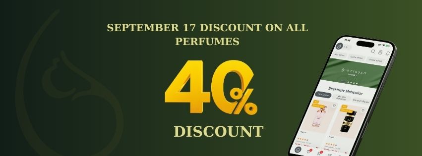 "40% off all perfumes on September 17!"